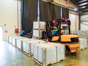 finished goods warehouse – loading area 4 compressor